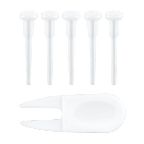 Quacc 6 PCS Yoga Ball Replacement Plugs and Plug Puller Kit, Pilates Ball Air Stopper Large Yoga Ball Air Plug Valve Nozzles Pin Exercise Ball Plug Removal Devices