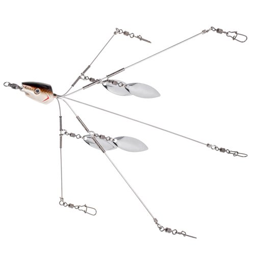 SF 4 Blades Alabama Rigs 5 Arms Umbrella Fishing Rigs Lure for Bass Fishing Bait Rigs 9.1inches/23cm