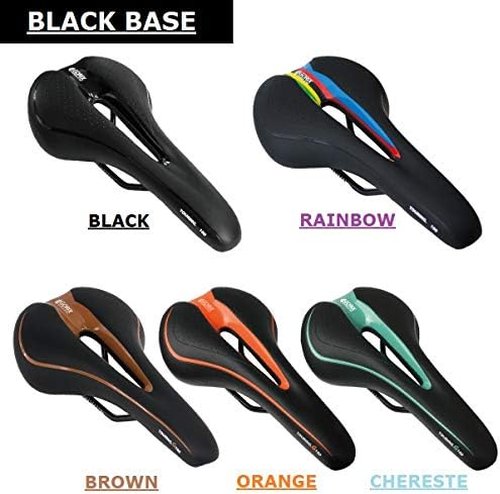 GORIX Bike Saddle Seat Comfortable Cushion with Rail Mountain Road Bicycle for Men and Women (GX-C19)