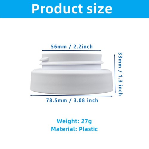 Water Bottle Adapter for Owala to Cirkul, Adapter Fits Owala FreeSip24/25/32/40oz to Cirkul, BPA Free Plastic, Food Grade Silicone, Leak Proof(White)