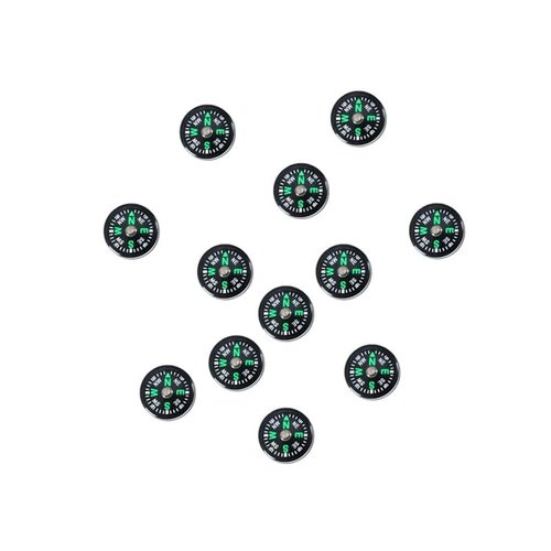 JEVLON 50 Pieces Mini Compass Small Button for Kids 20mm Bulk Hiking Liquid Filled Survival Set Camping Boating Touring Backpacking Outdoor Activities
