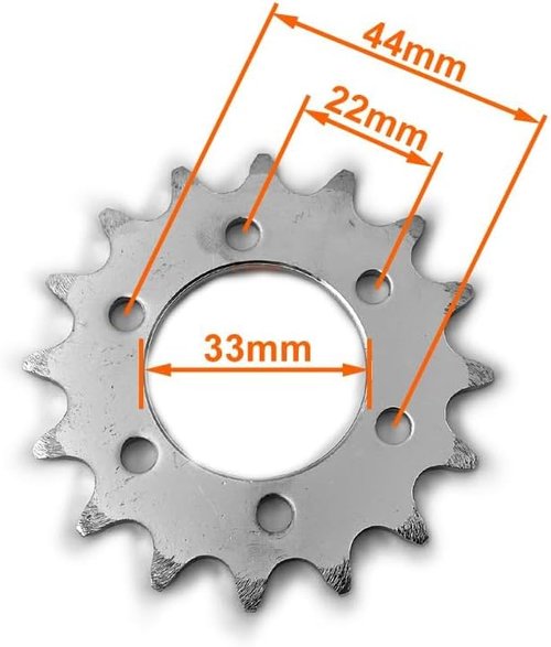 L-faster 16T Fixed Gear for Bicycle Disc Brake Mount Bolts-Fixed Chain Wheel 6 Screw Disc Hub Convert to Fix Gear Single Speed Fixed Cog