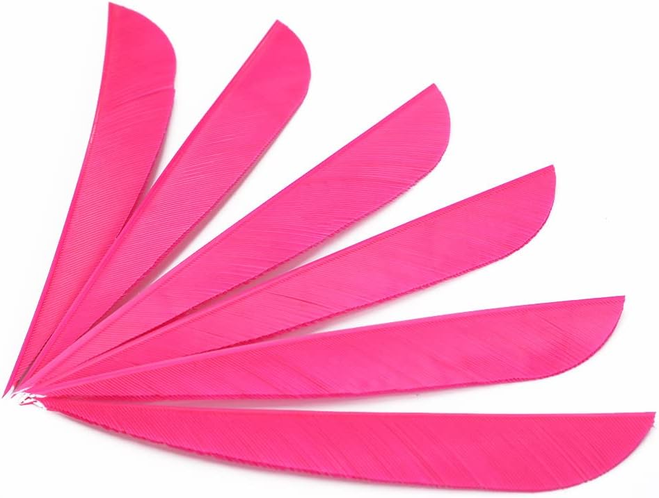 ZSHJGJR Archery Arrow Feathers 3 Inch 4Inch 5 Inch Turkey Feathers Fletchings Arrow Feathers Fletches Right Wing for DIY Hunting Arrows 50PCS
