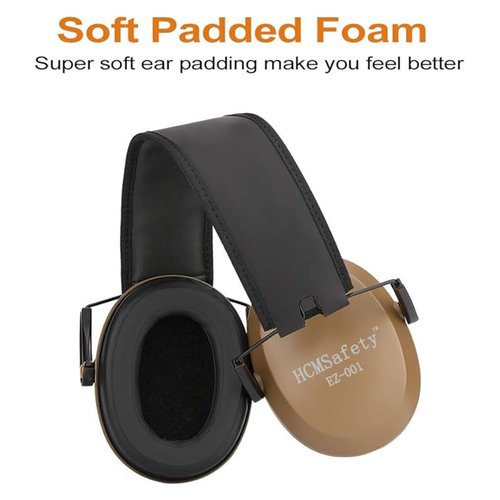 HCMSafety Professional Noise-Cancelling Earmuffs, 22dB Noise Reduction, Portable Foldable Design,Lighter Weight Noise Reduction Earmuffs,Easy to store and carry,ear muffs for noise reduction
