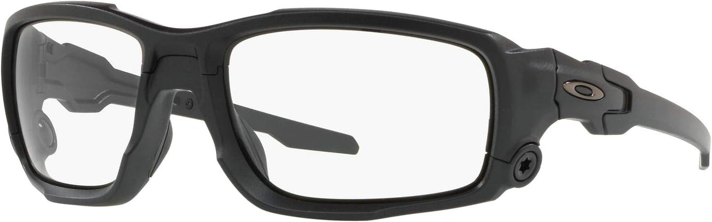 OO9329 SI Ballistic Shocktube Sunglasses, Matte Black/Clear, 61 mm