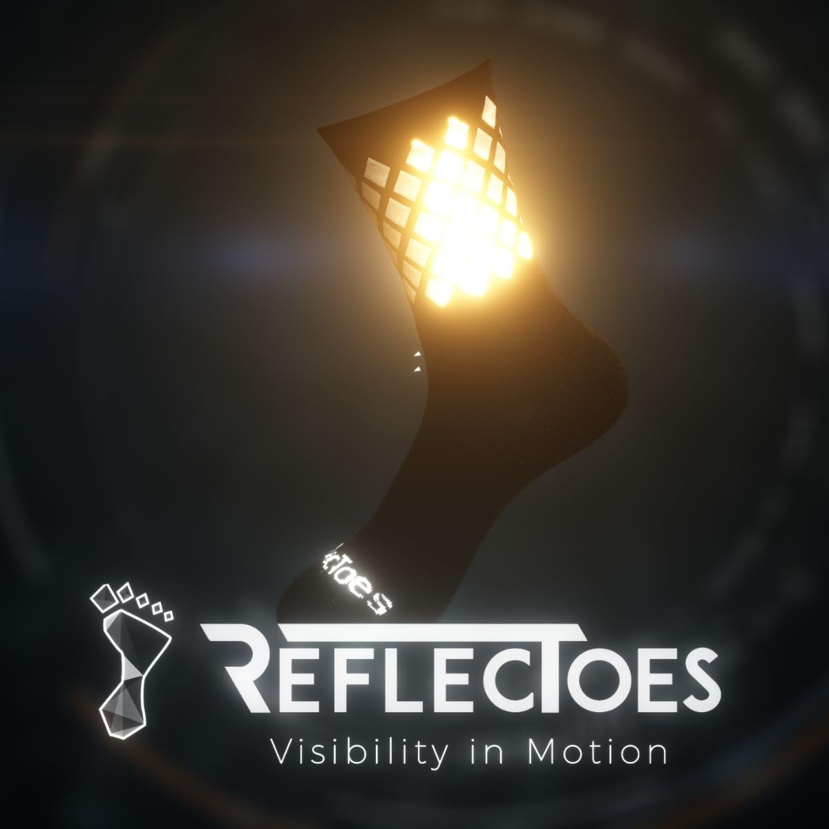 Reflective Socks - High Visibility Sports Socks Cushioned, Biomotion Safety Gear for Outdoor Athletes