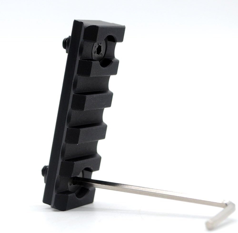 Trirock Picatinny Rail Section 2.2 Inch 5 Slot with Dual Interface for Both Keymod & MLK Rail Mount System