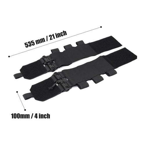 GAZJYUSP Pair of Elastic Tactical Vest Cummerbund Quick Release Mounting Strap for Vest JPC/CPC/LBT/LBX/FCPC with Magazine Pouches (Black)