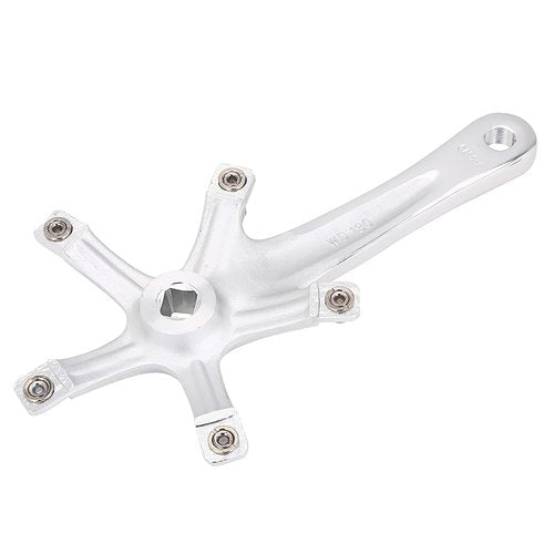 SPYMINNPOO Cranksets,Crank Arms 1 Pair 170MM 130 BCD Alloy Left and Right Crank for Single and Two Piece Road Chainring (Silver), SPYMINNPOOu6o9c3svgy-02