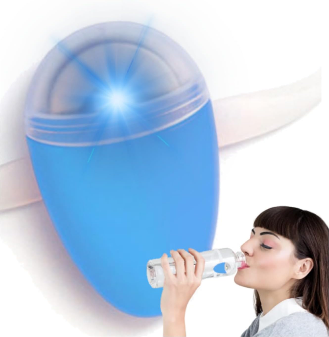 ULLA Drink Water Reminder, Smart Light for Water Bottle, Fits Most Bottles, Lights Up when Time to Drink, Hidrate Smart Water Bottle Reminder to Drink, Smart Hydration Reminder, Water Tracker - CACTUS