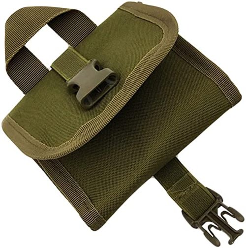 Tactical Ammo Pouch for Utility Hunting Rifle Foldable Ammo Wallet with Holds 14 Cartridges Firearm Ammunition Carrier Bag for Shooting Range with Gear Rifle Shell Holder Belt for Bullets