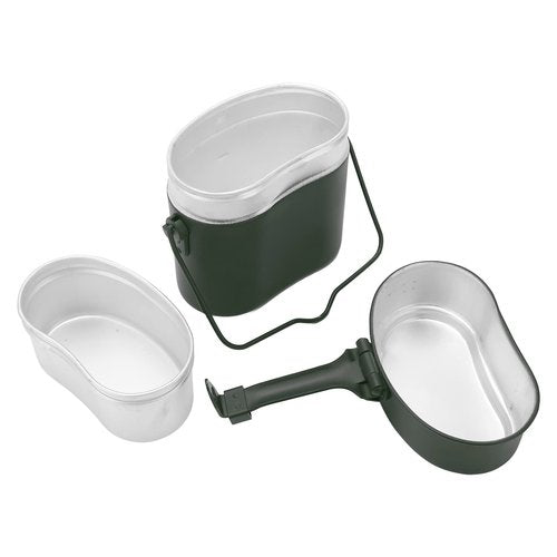 Topyond Camping Mess Kit, German-Style Aluminum Camp Cook Set, 3Pcs Portable Mess Tin, Lightweight and Compact Cooking Gear, for Hiking, Backpacking, Outdoor Cooking