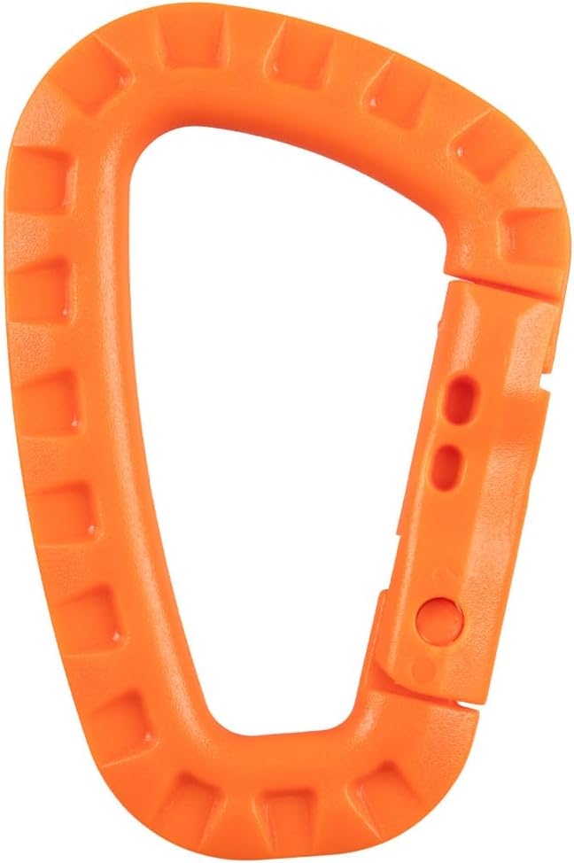 Tactical Carabiner Keychain 6 Pack - Durable Plastic Carabiners - Lightweight Spring Snap Gear - Utility Hooks for Backpacks, Buckles, Hanging Gear, and Outdoor Recreation