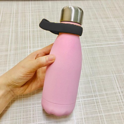 Bottle Handle for Swell, Compatible with Swell Water Bottles 9oz, 17oz, 25oz, Silicone BPA-Free, （Black）