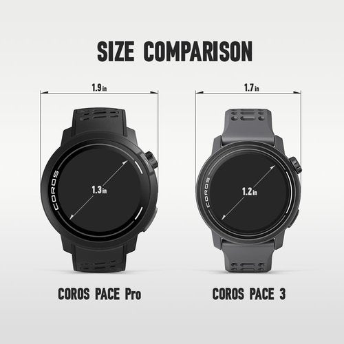 COROS PACE Pro GPS Sport Watch, 1.3-inch AMOLED Touchscreen, Fastest in Class Processor Running Watch, 20 Days Battery Life, Navigation with Global Offline Maps, Sleep Tracking, Running, Cycling-Gray