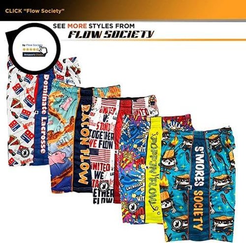 Flow Society Boys' Big Power Play Hockey Shorts - Boys Shorts - Gym Shorts
