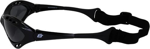 Birdz Eyewear Seahawk Polarized Sunglasses for Watersports Jet Ski Surfing Kayaking 3 Pairs Black & Silver Frames w/Smoke Lenses & Black Frame w/Blue Lens