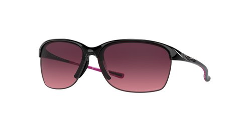 OAKLEY Unstoppable OO9191 919110 65MM Polished Black/Rose Gradient Polarized Rectangular Sunglasses for Women+ Bundle Accessory Leash Kit, Microfiber Pouch