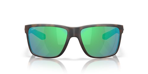 Costa Man Sunglasses Matte Tortoise Frame, Green Mirror Lenses, 58MM