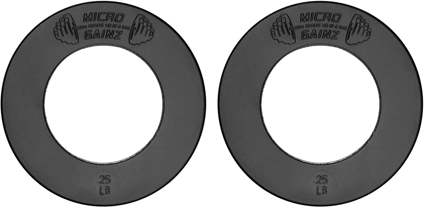 Micro Gainz Calibrated Fractional Weight Plate Set of 2 Plates, Choose Set (.25LB-1.25LB), Designed for Olympic Barbells for Strength Training & Micro Loading Bar Weights, Made in USA