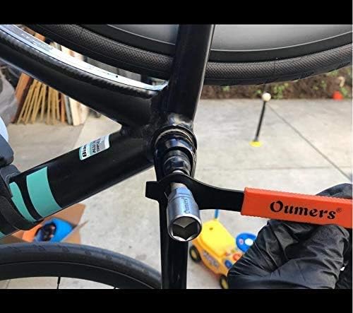 Oumers Bike Crank Extractor and Bottom Bracket Remover With 16mm Spanner Wrench - Bicycle Crank Removal Tool and Arm Remover - Repair Tools Kit