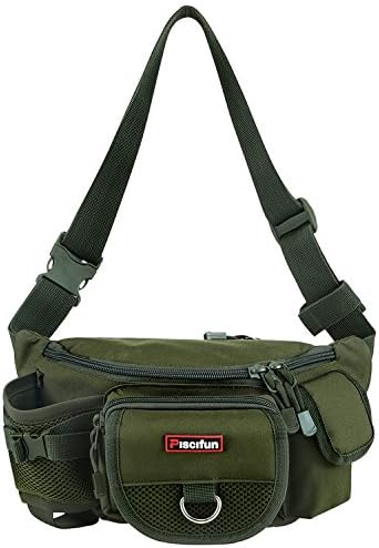 Piscifun Fishing Fanny Tackle Bag with Adjustable Waist Strap, Small Fishing Bag
