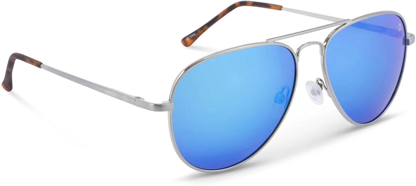 Optic Nerve Estrada Polarized Aviator Sunglasses – Lightweight Classic Frame, UV Protection, Anti-Glare – Unisex Fit