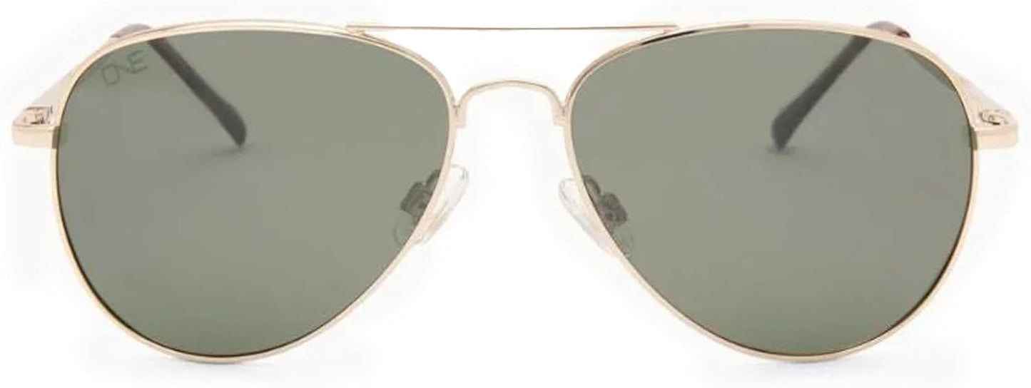 Optic Nerve Estrada Polarized Aviator Sunglasses – Lightweight Classic Frame, UV Protection, Anti-Glare – Unisex Fit