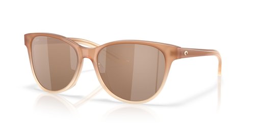 Costa Del Mar Catherine Sunglasses, Sandbar/Copper Silver Mirrored Polarized 580G, 57 mm