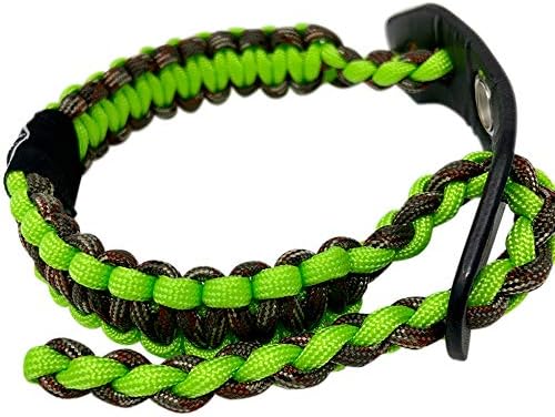Bow Archery Wrist Sling 550 Paracord - Survival Hunting Shooting - 100% Full Grain Leather with Metal Grommet (Multiple Camo Options)