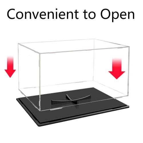 Frigatebird Acrylic Football Display Case, Easy Assembly Required Box with Removable Football Stand, Detachable Display Box, Memory Storage Box for Football Display (12x8x9), Transparent