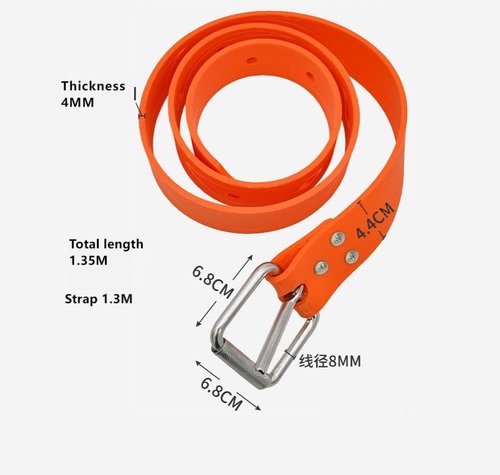 DIVJINGHAO Diving Weight Belt with Quick Release Stainless Steel Buckle Rubber Weight Belts for Free Diving, Spear Fishing Diving Belt 53 inches(1.35m) (black)