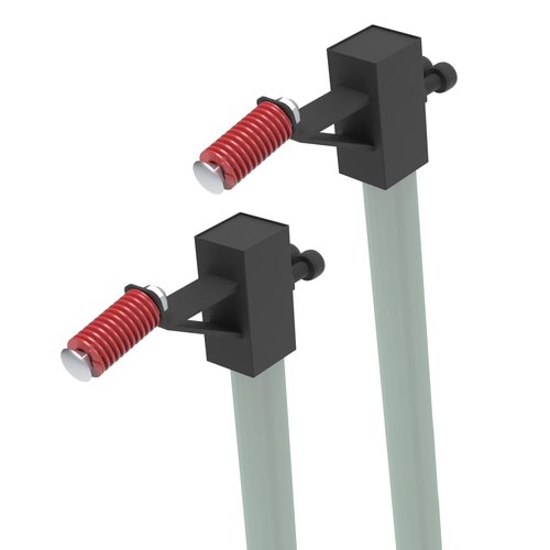 KNINE OUTDOORS 2x4 T Post Target Hanger, Shooting Target Stand Base, Adjustable Height Steel Post AR500 Steel Silhouette Gong Targets Conversion Adapter, T Post Design, 2 Pack