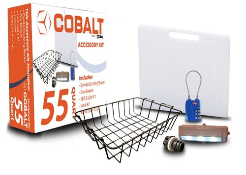 Cobalt 55 Blue Quart Roto Molded Cooler with Accessory Kit