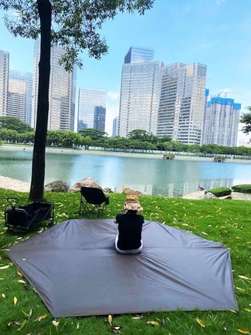 Large Hexagonal Tent Footprint Multifunctional Floor Mat Camping Gear Must Haves Hiking and Survival Gear Tarp Tent Moisture-proof Floor Mat