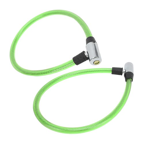 2ft Bike Lock Cable, Steel Wire Lock Cable Wide Application Easy Lock Operation Cable Lock Bicycle Mounting Bracket for Bike Motorcycle Gate Straight Cable Locks with Keys Security Anti-theft(green)