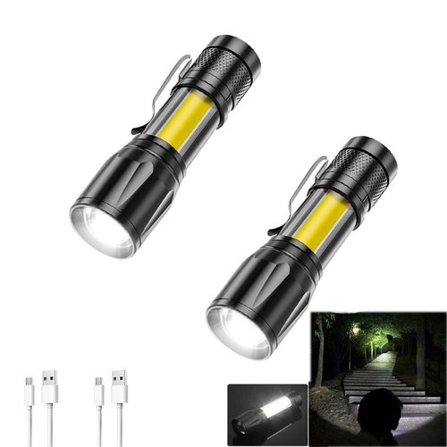 Mini USB Charging LED Flashlight Portable Strong Lights Zoom Torch Outdoor Camping Lamps Lantern Waterproof Flashlights (2)