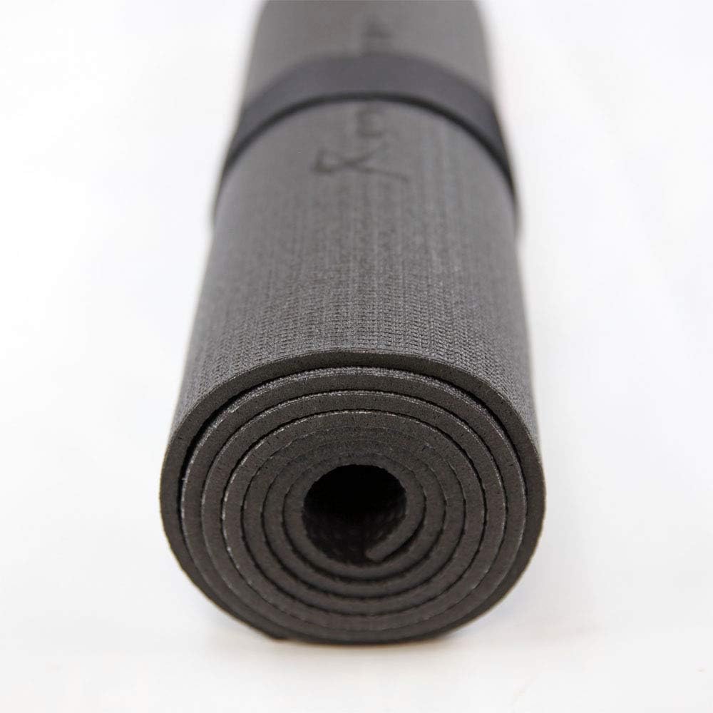 RevTime Extra Large Exercise Mat 8 x 5 feet (96" x 60" x 1/4") 6 mm Thick & High Density Mat for Home Cardio and Yoga Workouts, Durable Gym Mat, Black