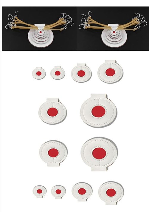TOASIS Slingshot Practice Targets 12pcs Fabric Discs Target Assorted Sizes