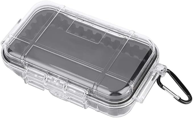 Dry Box Outdoor Waterproof Airtight Storage Case Hard Shell Wet Dry Box Carry Box Tackle Organization for Camping, Fishing