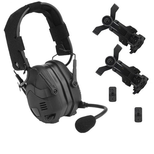 SINARISOFT Tactical Electronic Headset Hearing Protection Bluetooth Silicone Earmuffs For Helmet Noise Reduction
