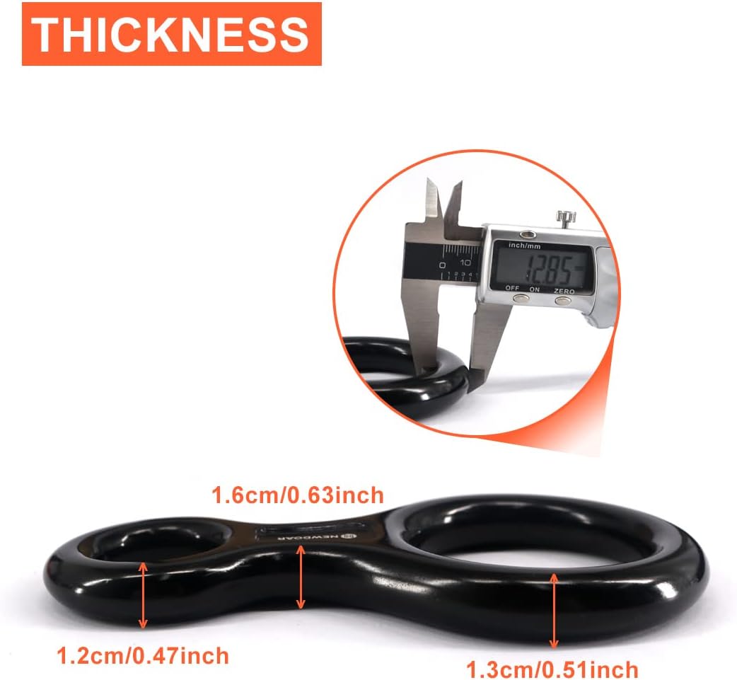NewDoar Climbing Gear Downhill Equipment, Descender Rappel Rock Climbing Descending Belaying Equipment Rescue Figure 8 Descender Rigging Plate 35KN for Climbing Belaying and Rappeling Device