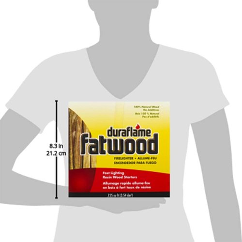 Duraflame Fatwood Firelighters - Natural Kindling for Easy Fire Starting, 0.125 cu ft