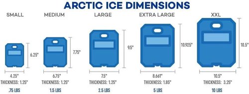 Arctic Ice Reusable Ice Pack - Long Lasting Beverage Cooler Freezes at 28°F