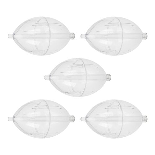 FGDTREE 5Pcs FishingsCastings Bobbers Spin Float Fishing Clear Float Plastics Oval Ball Strikes Easy to Use Fishing Clear Float Buoys Slip Bobbers Strikes