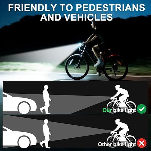 1800 Lumen Bike Lights, 5 LED Bike Light for Night Riding, USB-C Rechargeable Bicycle Light, 4 Modes, IPX5 Waterproof Bicycle Headlight for Adult Kid Mountain