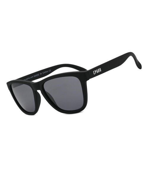 EPHIU Polarized Sports Sunglasses for Men Women Mirror Lens for Running Hiking Cycling (No Bounce No Slip,Square) TBK/GREY