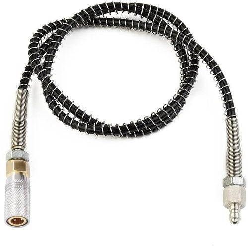 Paintball Filling Equipment Adapter Air Hose Extension,39in Air Filling Station Charging System Whip Hose with 8mm Male and Female Qick Connector