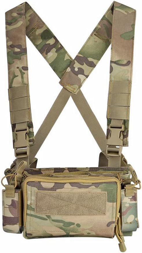 Micro Chest Rig with 5.56/ 9mm Airsoft Mag Pouch & Tactical X Harness