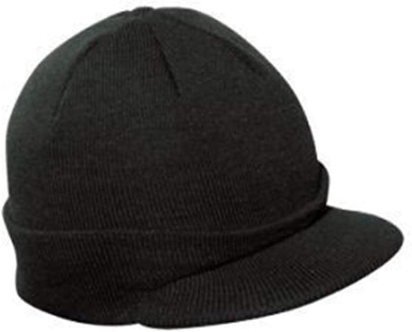 The Vintage Year Plain Sports Visor Billed Knit Radar Cuff Beanie